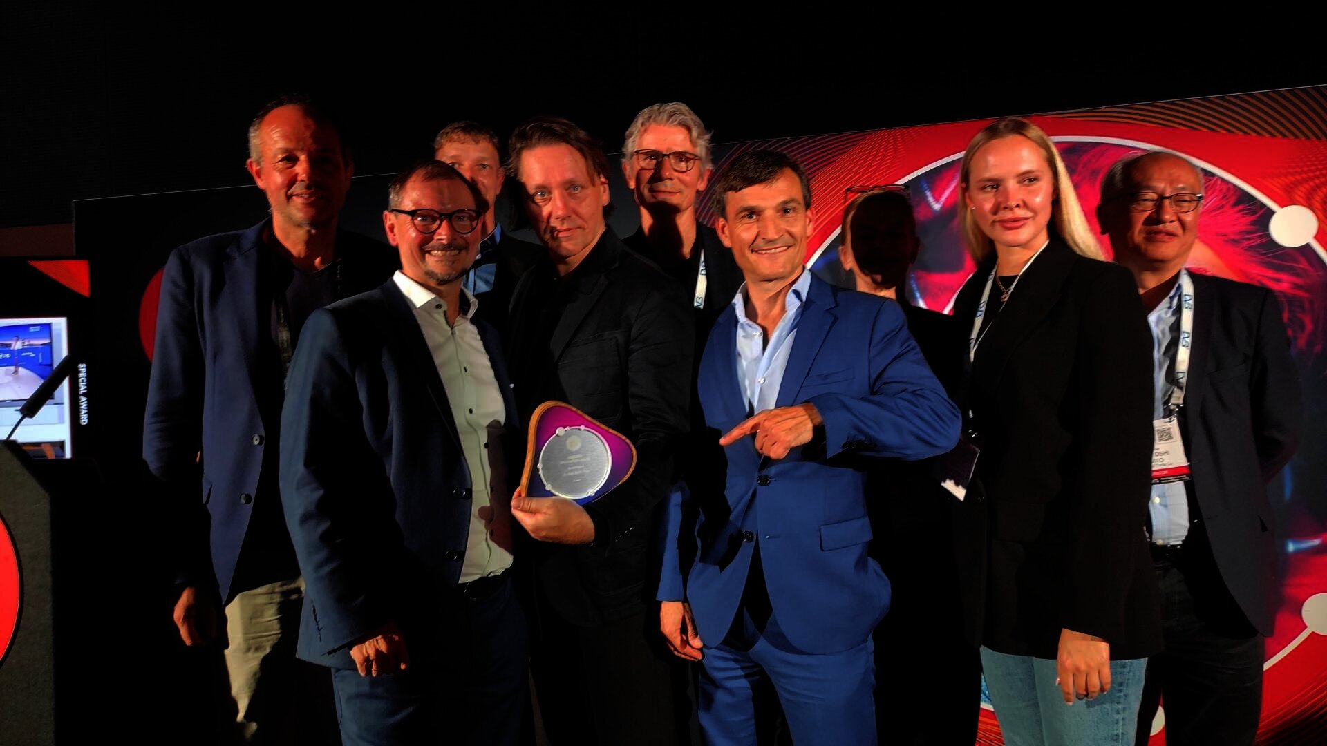 einige Projektteilnehmer während der Preisverleihung