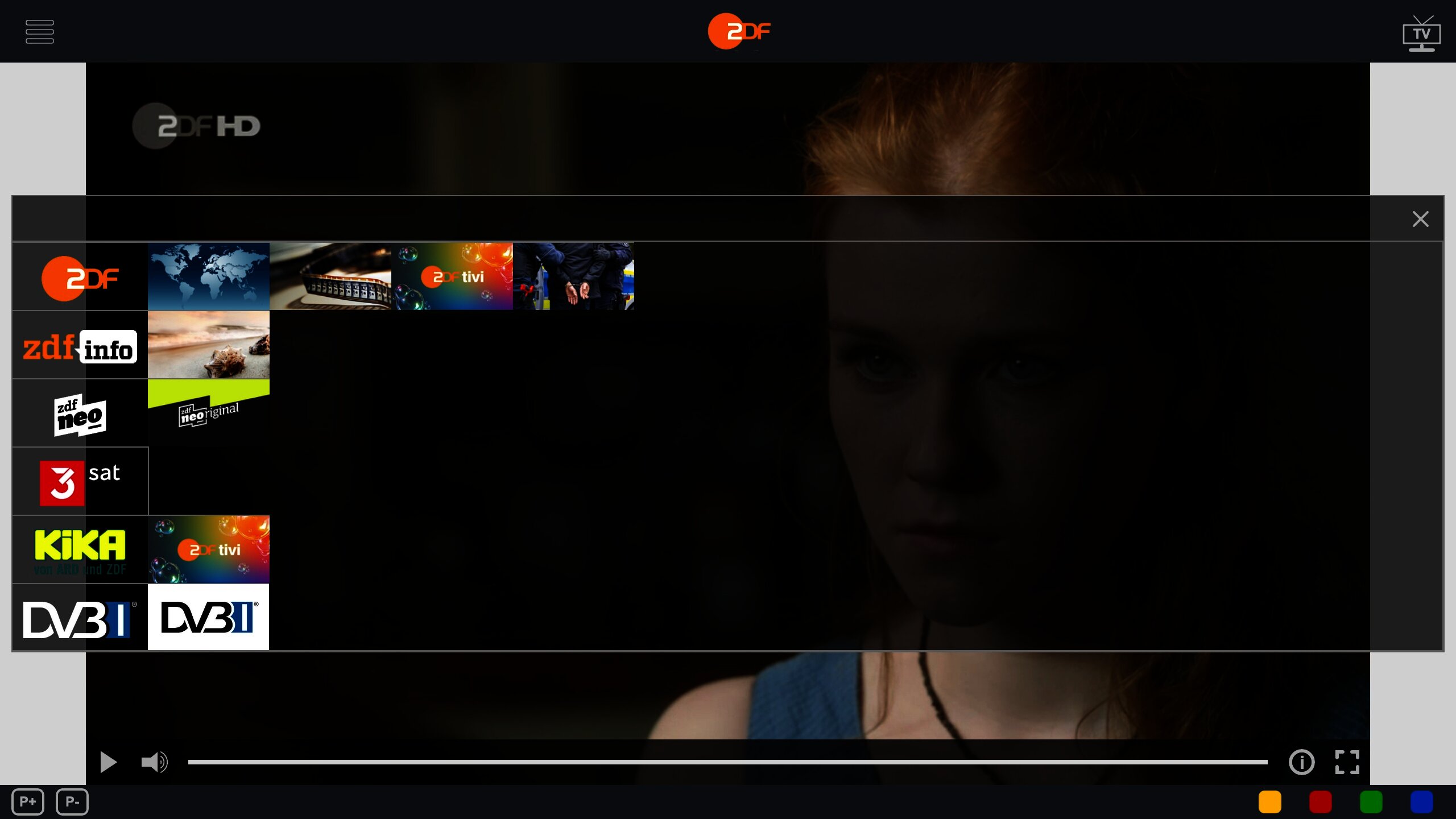 Zu sehen sind die OnDemand Angebote in der obersten Hierarchiestufe: Boxset Categories